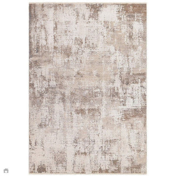 Seville 01 Ribera Modern Abstract Distressed Hi-Low Textured Soft-Touch Space-Dyed Polyester Low Profile Short Pile Beige/Cream/Grey/Blue/Rust Rug-Asiatic Carpets-Rug Love - The Most Loved Rug Store